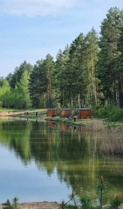 Глэмпинг, озеро, земля 4,61 га База отдыха первая линия, Слободка, м.о. Людиновский, Калужская область — фото 1